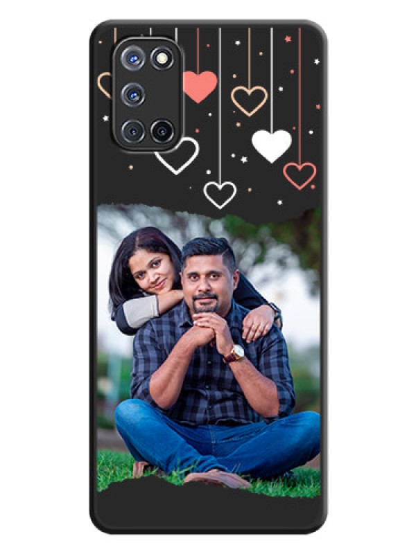 Custom Love Hangings with Splash Wave Picture on Space Black Custom Soft Matte Phone Back Cover - Oppo A52