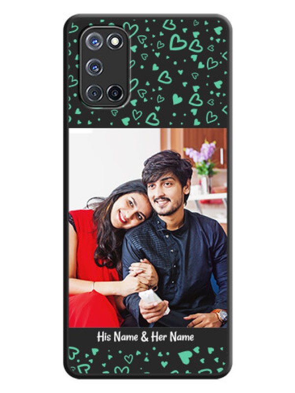 Custom Sea Green Indefinite Love Pattern on Photo on Space Black Soft Matte Mobile Cover - Oppo A52