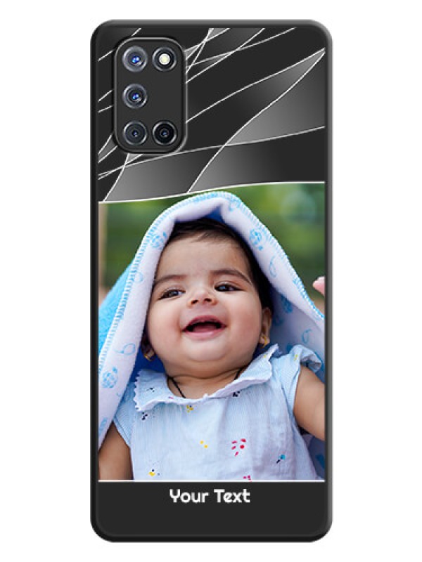 Custom Mixed Wave Lines on Photo on Space Black Soft Matte Mobile Cover - Oppo A52