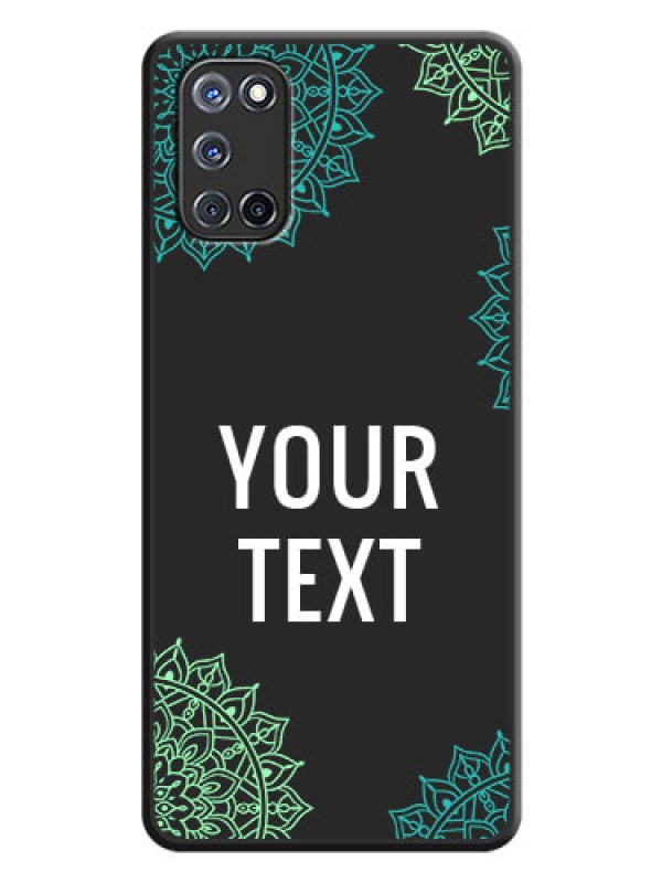 Custom Your Name with Floral Design on Space Black Custom Soft Matte Back Cover - Oppo A52