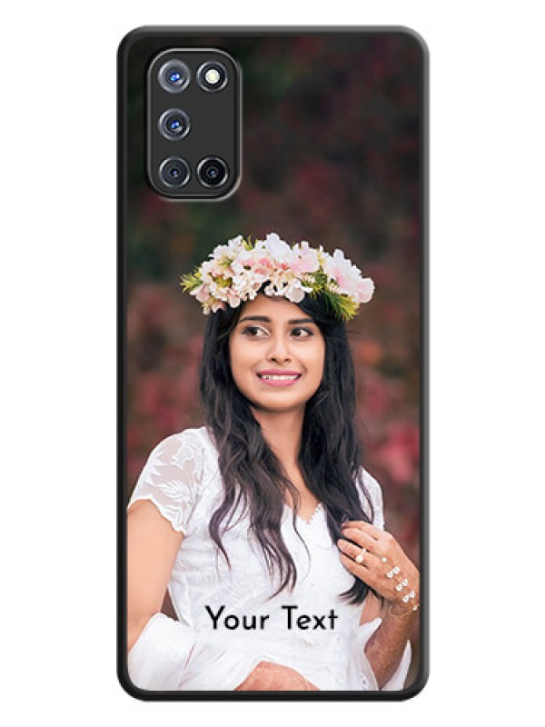 Custom Full Single Pic Upload With Text On Space Black Personalized Soft Matte Phone Covers -Oppo A52