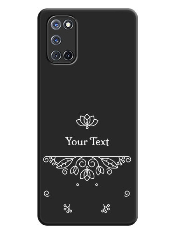Custom Lotus Garden Custom Text On Space Black Personalized Soft Matte Phone Covers -Oppo A52