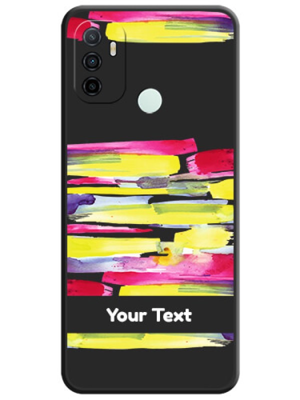 Custom Brush Coloured on Space Black Personalized Soft Matte Phone Covers - Oppo A53 2020