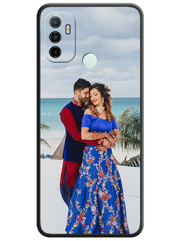 Custom Full Single Pic Upload On Space Black Personalized Soft Matte Phone Covers -Oppo A53