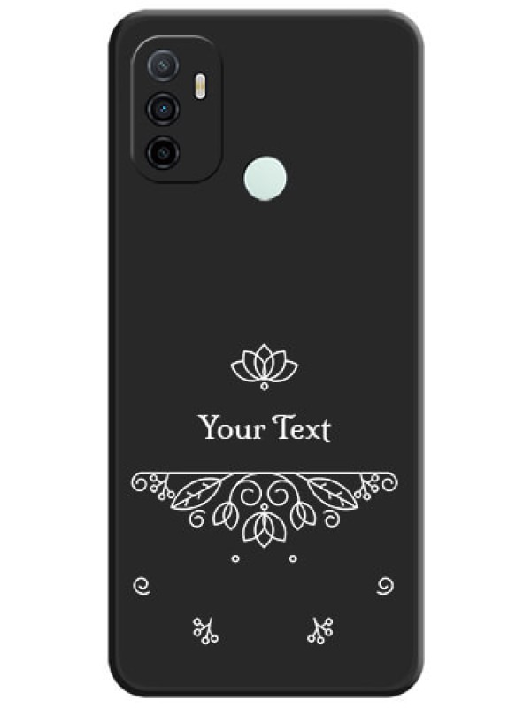 Custom Lotus Garden Custom Text On Space Black Personalized Soft Matte Phone Covers -Oppo A53