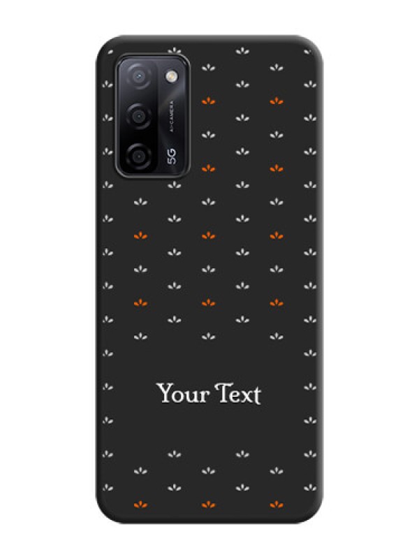 Custom Simple Pattern With Custom Text On Space Black Personalized Soft Matte Phone Covers -Oppo A53S 5G