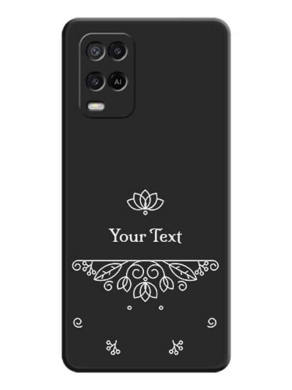Custom Lotus Garden Custom Text On Space Black Personalized Soft Matte Phone Covers -Oppo A54