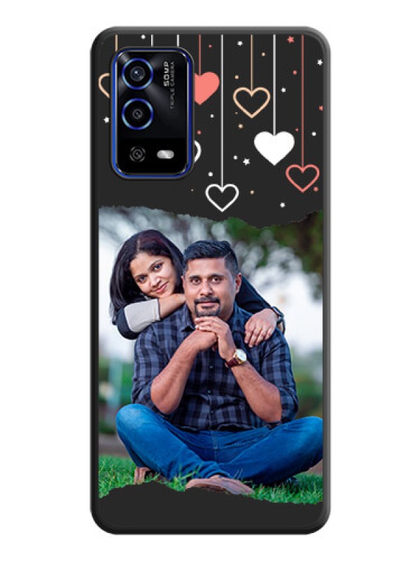 Custom Love Hangings with Splash Wave Picture on Space Black Custom Soft Matte Phone Back Cover - Oppo A55