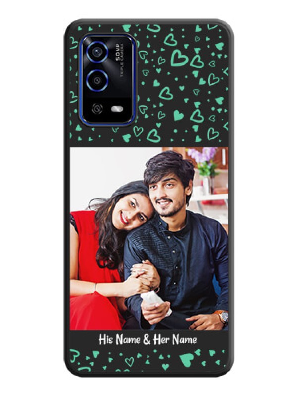 Custom Sea Green Indefinite Love Pattern on Photo on Space Black Soft Matte Mobile Cover - Oppo A55