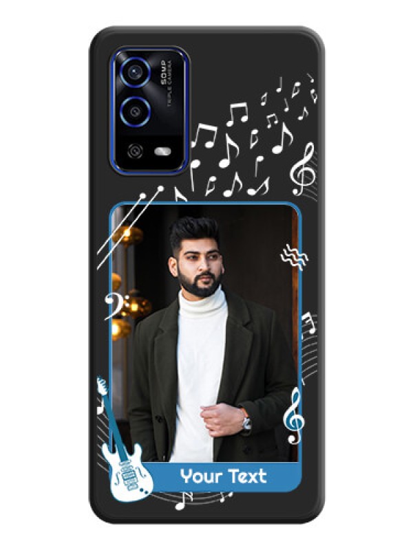 Custom Musical Theme Design with Text on Photo on Space Black Soft Matte Mobile Case - Oppo A55