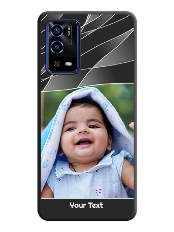 Custom Mixed Wave Lines on Photo on Space Black Soft Matte Mobile Cover - Oppo A55