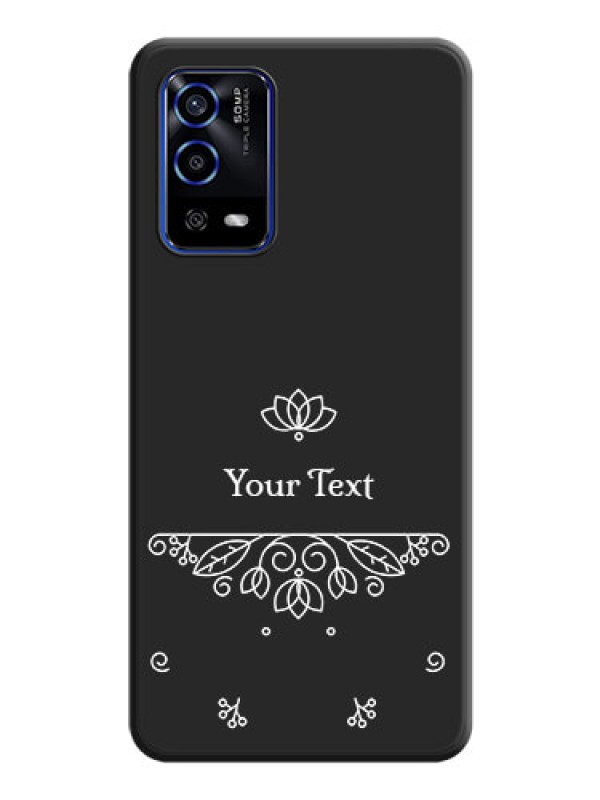 Custom Lotus Garden Custom Text On Space Black Personalized Soft Matte Phone Covers -Oppo A55