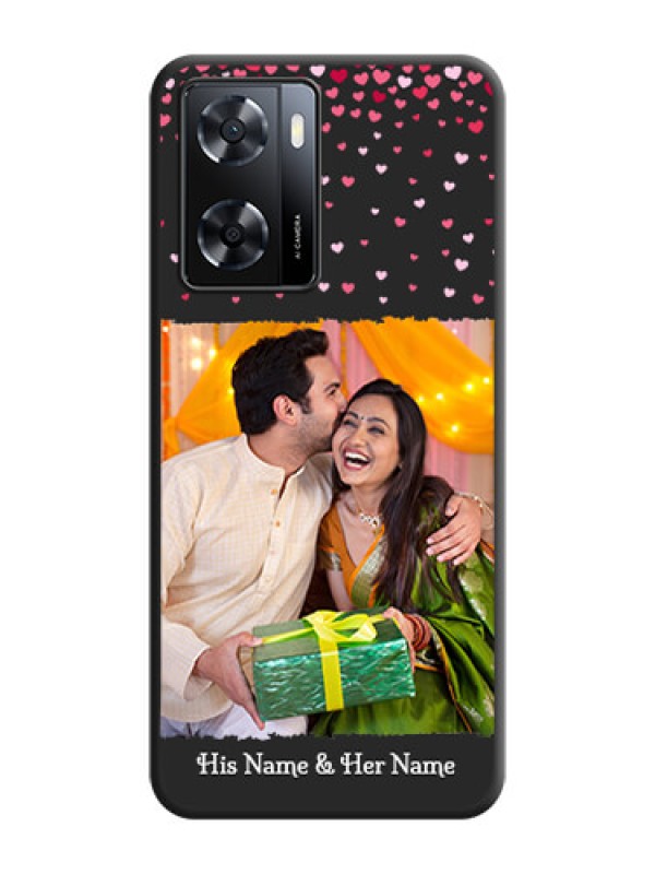 Custom Fall in Love with Your Partner  on Photo on Space Black Soft Matte Phone Cover - Oppo A57 2022