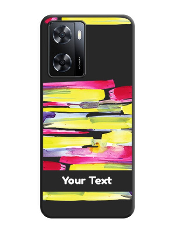 Custom Brush Coloured on Space Black Personalized Soft Matte Phone Covers - Oppo A57 2022