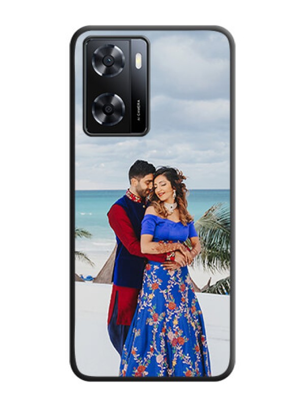 Custom Full Single Pic Upload On Space Black Personalized Soft Matte Phone Covers -Oppo A57 2022