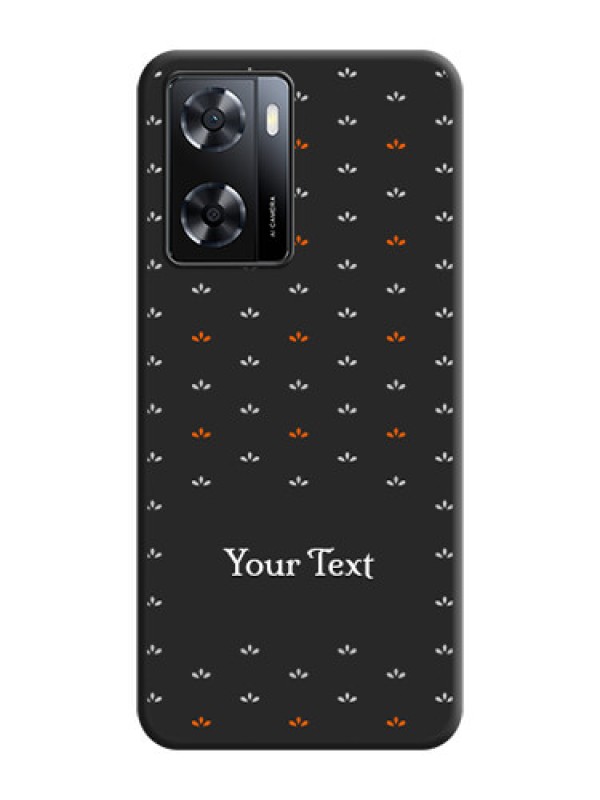 Custom Simple Pattern With Custom Text On Space Black Personalized Soft Matte Phone Covers -Oppo A57 2022