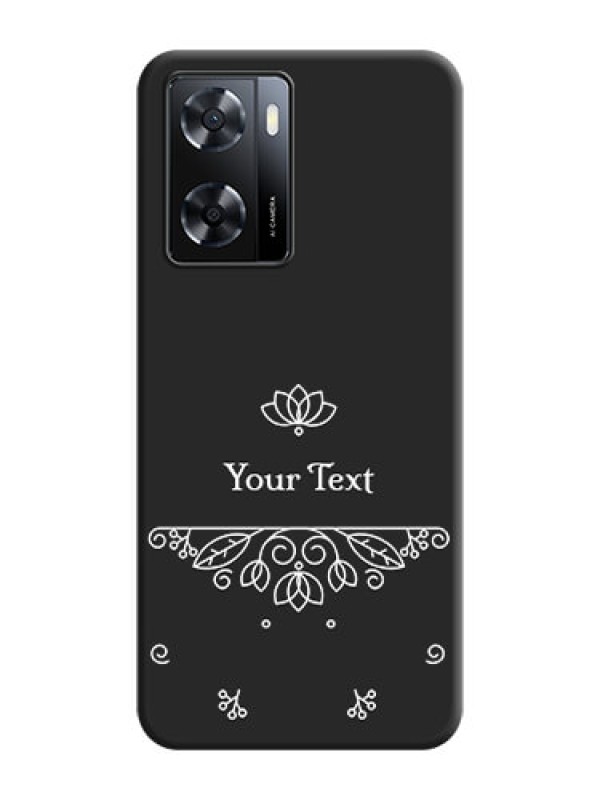 Custom Lotus Garden Custom Text On Space Black Personalized Soft Matte Phone Covers -Oppo A57 2022