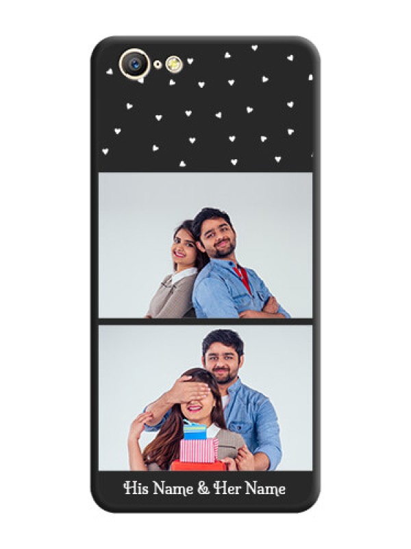 Custom Miniature Love Symbols with Name on Space Black Custom Soft Matte Back Cover - Oppo A57