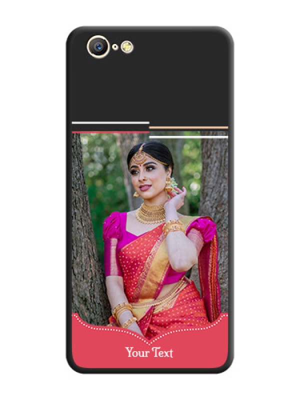 Custom Classic Plain Design with Name on Photo on Space Black Soft Matte Phone Cover - Oppo A57
