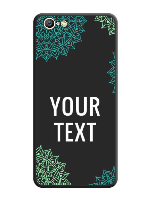 Custom Your Name with Floral Design on Space Black Custom Soft Matte Back Cover - Oppo A57
