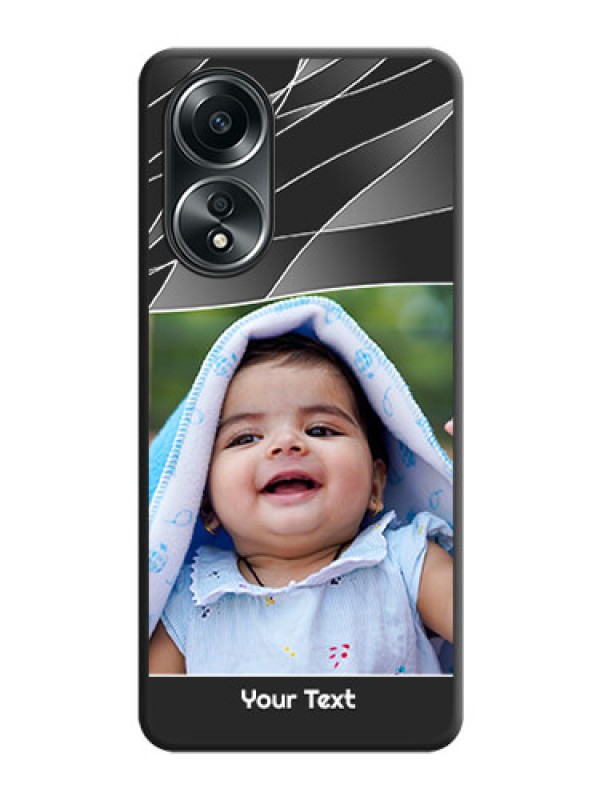 Custom Mixed Wave Lines - Photo on Space Black Soft Matte Mobile Cover - Oppo A58