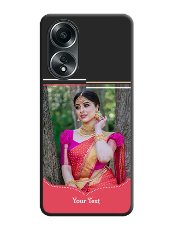 Custom Classic Plain Design with Name - Photo on Space Black Soft Matte Phone Cover - Oppo A58