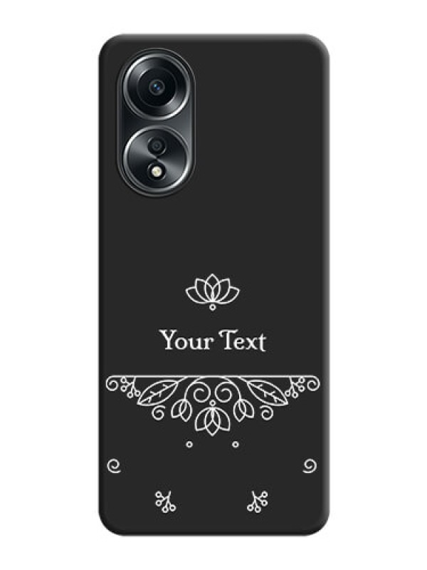Custom Lotus Garden Custom Text On Space Black Personalized Soft Matte Phone Covers - Oppo A58