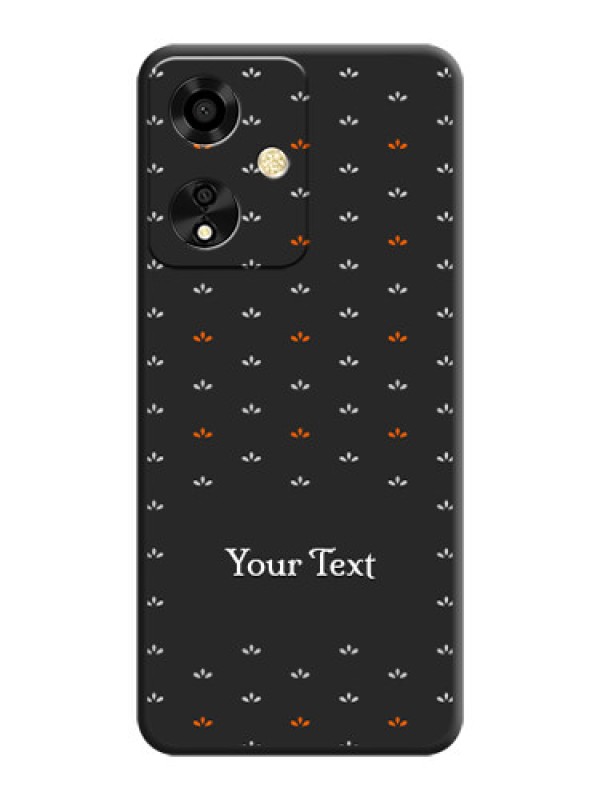 Custom Simple Pattern With Custom Text On Space Black Custom Soft Matte Mobile Back Cover - Oppo A59 5G