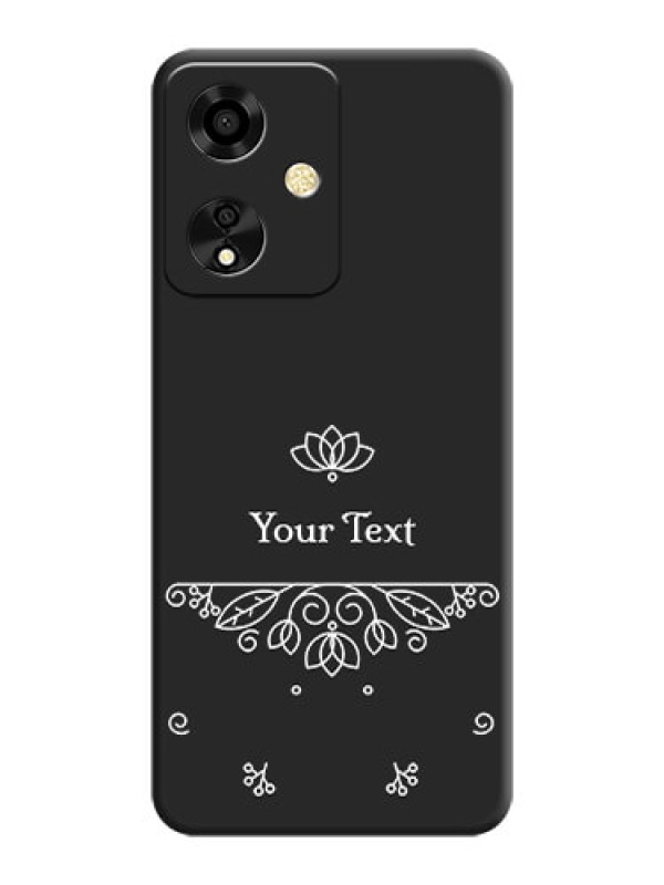 Custom Lotus Garden Custom Text On Space Black Custom Soft Matte Mobile Back Cover - Oppo A59 5G