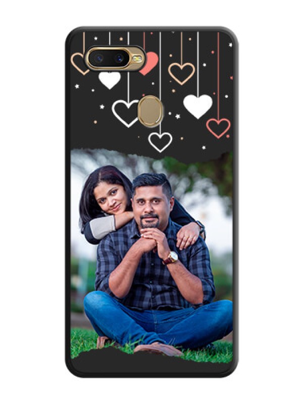 Custom Love Hangings with Splash Wave Picture on Space Black Custom Soft Matte Phone Back Cover - Oppo A5s
