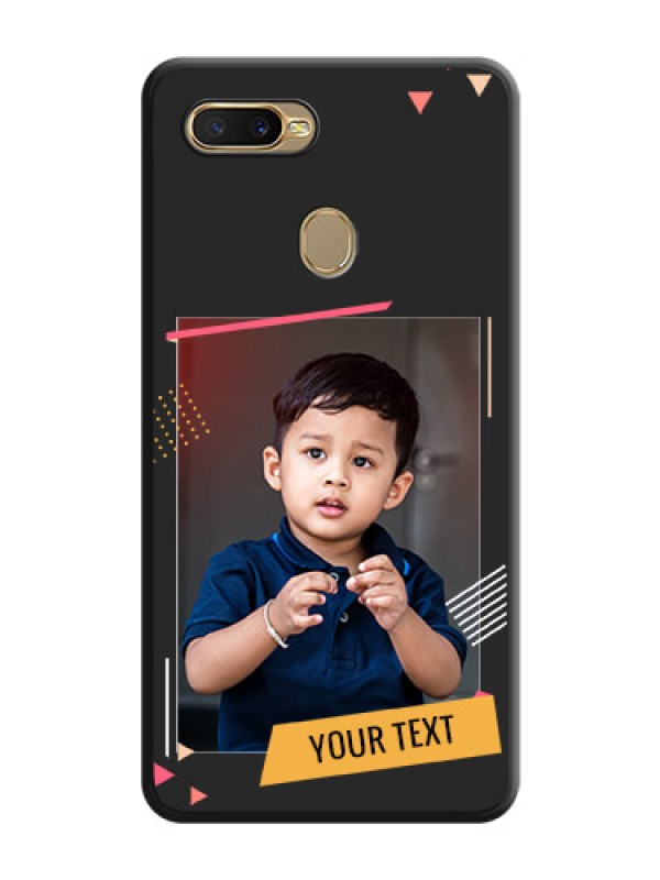 Custom Photo Frame with Triangle Small Dots on Photo on Space Black Soft Matte Back Cover - Oppo A5s