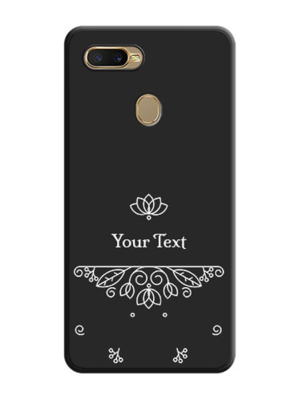 Custom Lotus Garden Custom Text On Space Black Personalized Soft Matte Phone Covers -Oppo A5S