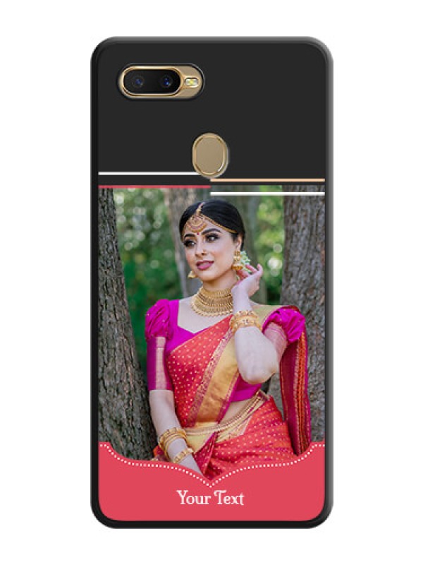 Custom Classic Plain Design with Name on Photo on Space Black Soft Matte Phone Cover - Oppo A7