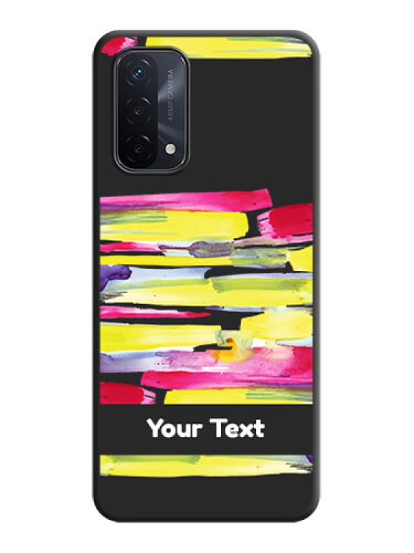 Custom Brush Coloured on Space Black Personalized Soft Matte Phone Covers - Oppo A74 5G