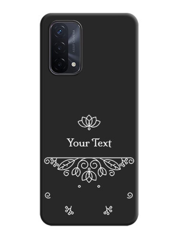 Custom Lotus Garden Custom Text On Space Black Personalized Soft Matte Phone Covers -Oppo A74 5G