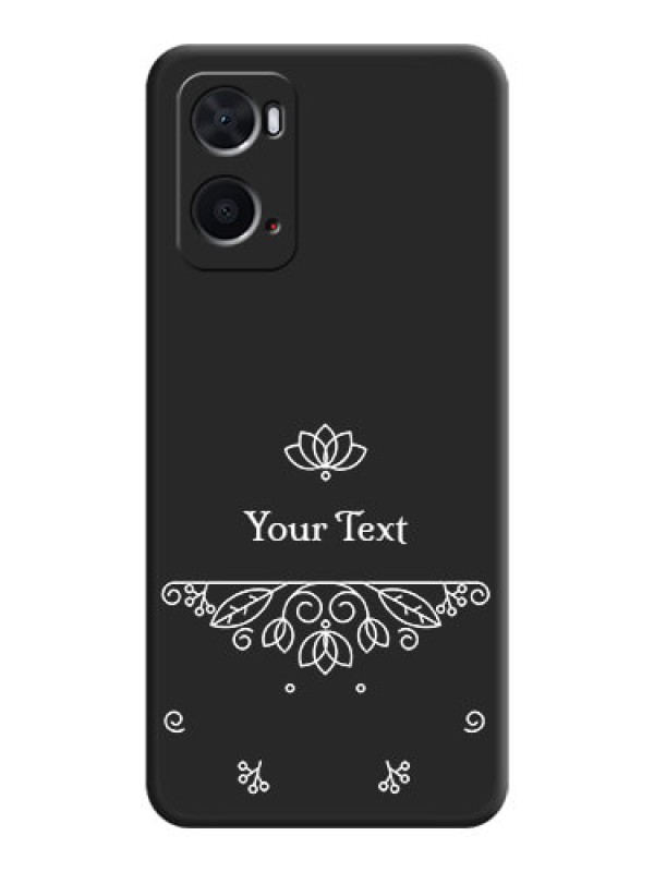 Custom Lotus Garden Custom Text On Space Black Personalized Soft Matte Phone Covers -Oppo A76