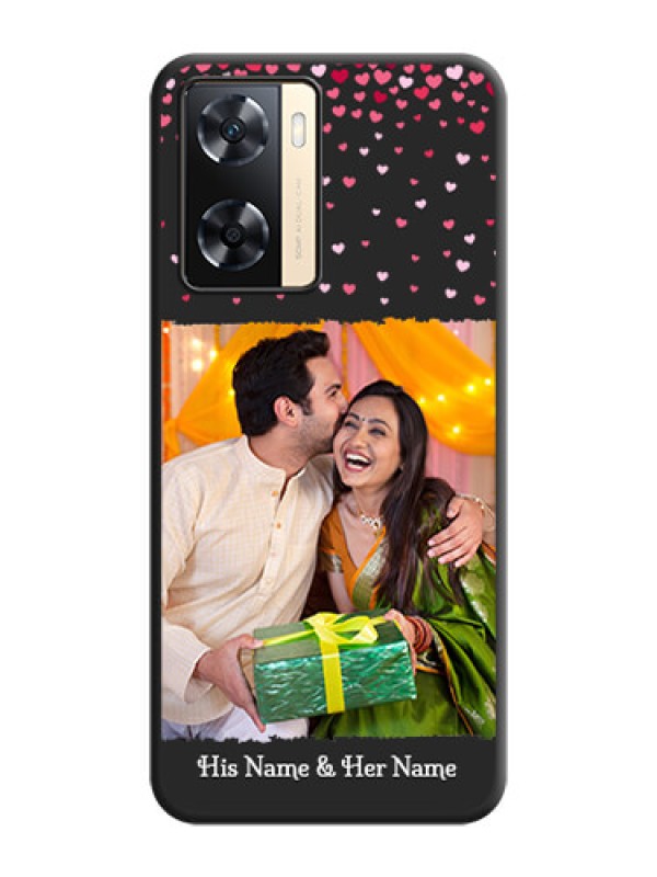 Custom Fall in Love with Your Partner  on Photo on Space Black Soft Matte Phone Cover - Oppo A77 4G