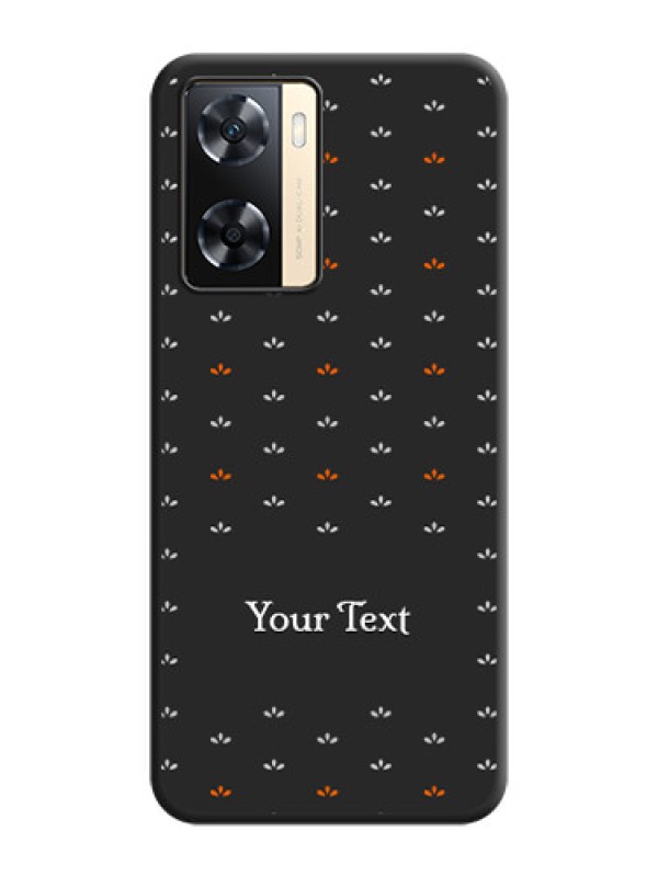 Custom Simple Pattern With Custom Text On Space Black Personalized Soft Matte Phone Covers -Oppo A77 4G