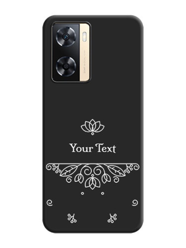 Custom Lotus Garden Custom Text On Space Black Personalized Soft Matte Phone Covers -Oppo A77 4G