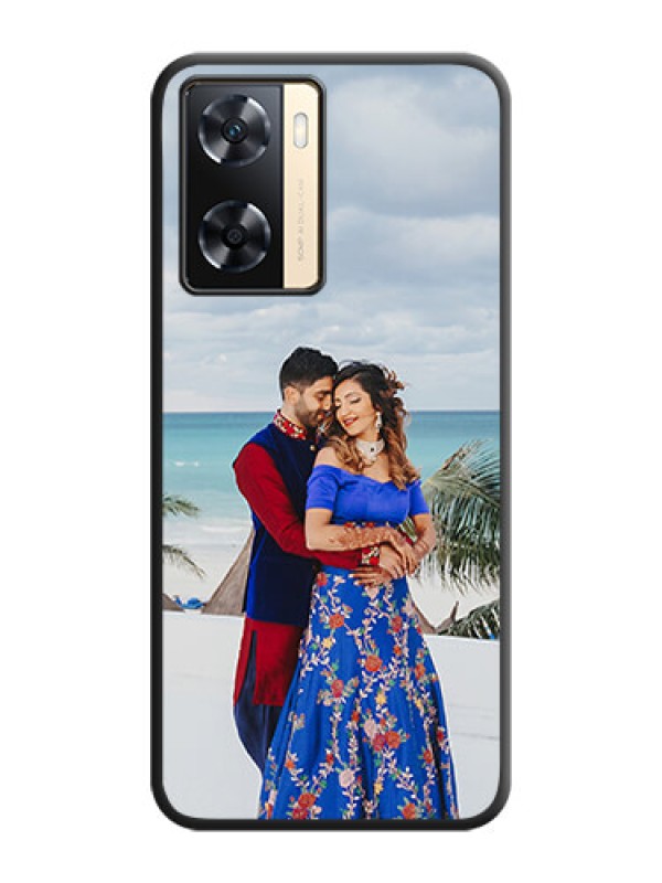 Custom Full Single Pic Upload On Space Black Personalized Soft Matte Phone Covers -Oppo A77S