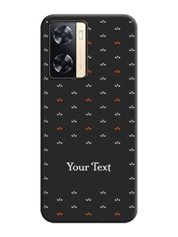 Custom Simple Pattern With Custom Text On Space Black Personalized Soft Matte Phone Covers -Oppo A77S