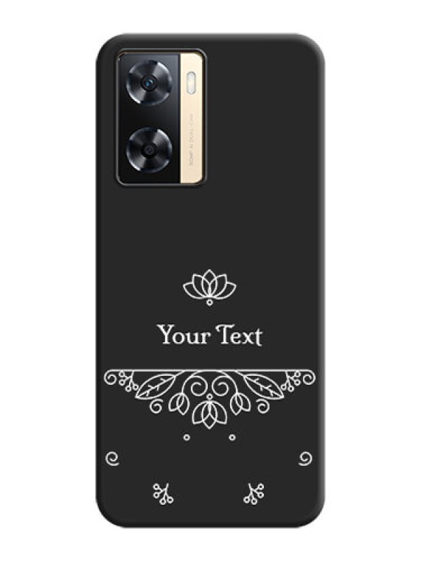 Custom Lotus Garden Custom Text On Space Black Personalized Soft Matte Phone Covers -Oppo A77S