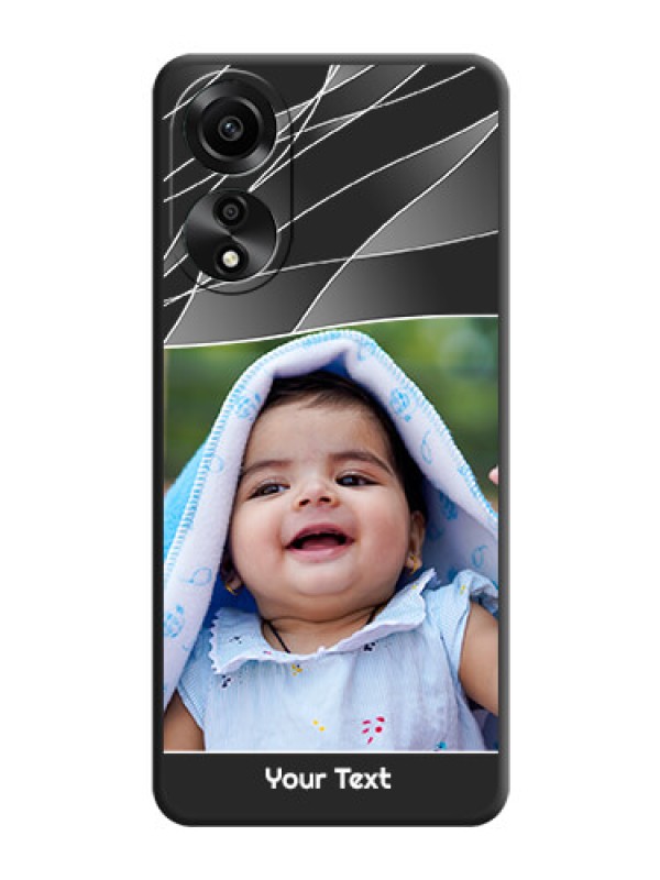 Custom Mixed Wave Lines - Photo on Space Black Soft Matte Mobile Cover - Oppo A78 4G