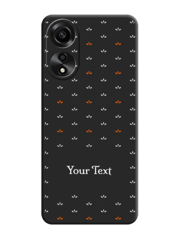 Custom Simple Pattern With Custom Text On Space Black Personalized Soft Matte Phone Covers - Oppo A78 4G