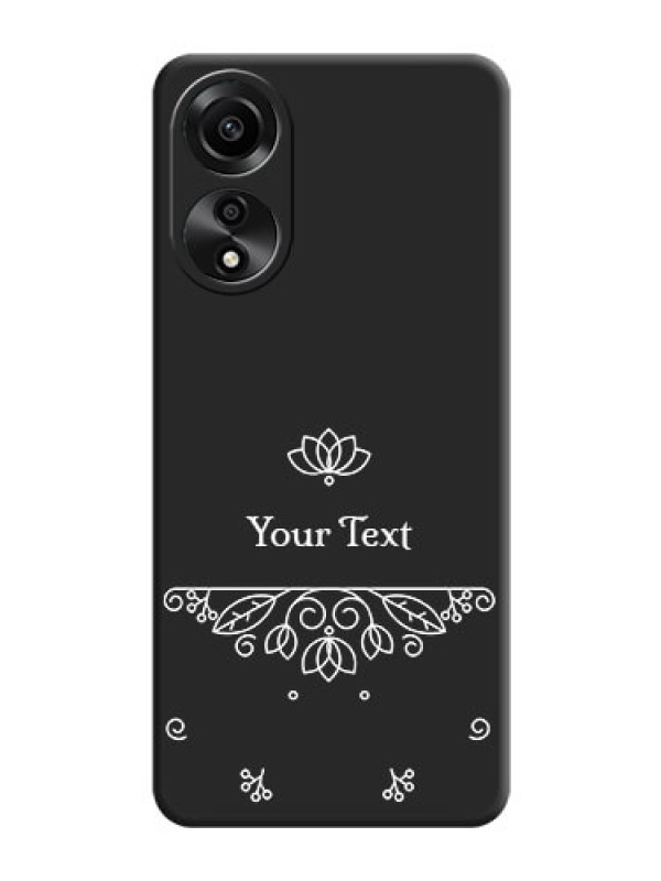 Custom Lotus Garden Custom Text On Space Black Personalized Soft Matte Phone Covers - Oppo A78 4G