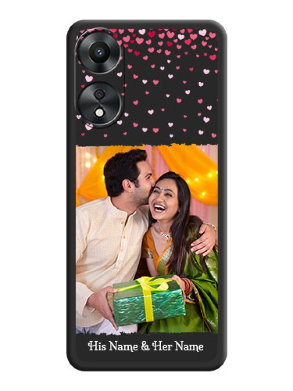 Custom Fall in Love with Your Partner  on Photo on Space Black Soft Matte Phone Cover - Oppo A78 5G