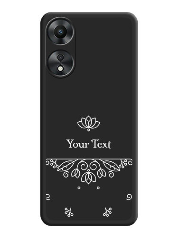 Custom Lotus Garden Custom Text On Space Black Personalized Soft Matte Phone Covers -Oppo A78 5G
