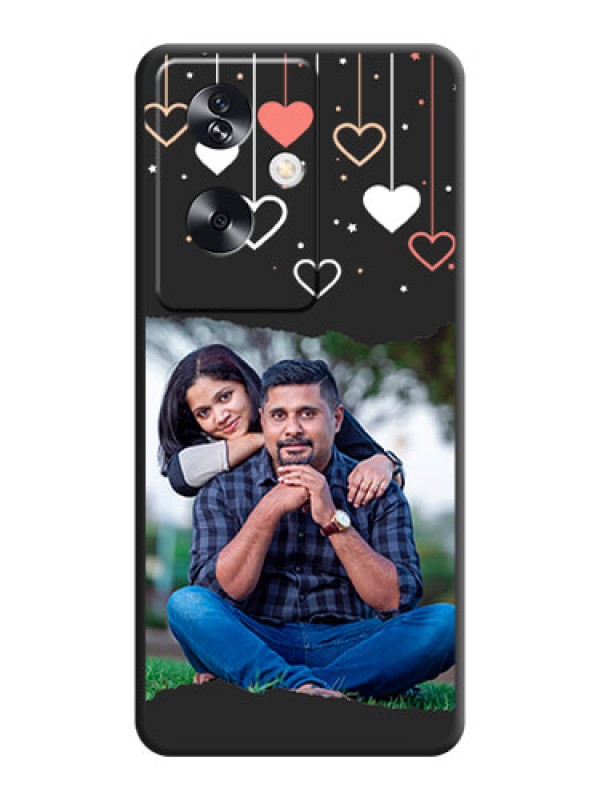 Custom Love Hangings with Splash Wave Picture On Space Black Custom Soft Matte Mobile Back Cover - Oppo A79 5G