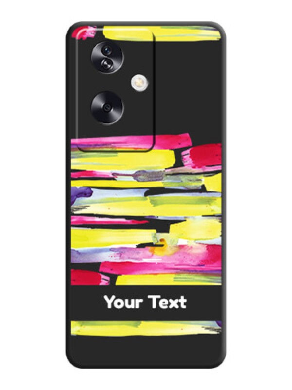 Custom Brush Coloured On Space Black Custom Soft Matte Mobile Back Cover - Oppo A79 5G