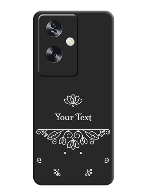 Custom Lotus Garden Custom Text On Space Black Custom Soft Matte Mobile Back Cover - Oppo A79 5G